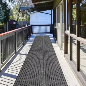 Synthetic Thick Outdoor Carpet Machine Made Non-Slip Low Pile Custom Sizes Corridor Kitchen Terrace Area Carpet