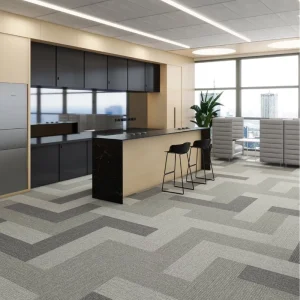 Synthetic Yarn Carpet Tiles Grade B1 Flame Retardant Modular Commercial Office Carpet PVC Backing Removable Square Carpet Tiles
