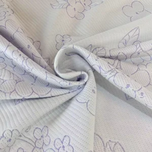 Syringa 100% Polyester Tricot Knitted Yarn Dyed Jacquard Stretch Home Textile Soft Mattress Cover Fabric 320gsm