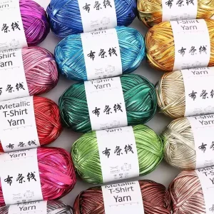 T Shirt Hot Selling Factory 100g ball Yarn Hand Knit Finger Knitting Yarn Cloth Thread Braided Polyester Sewing