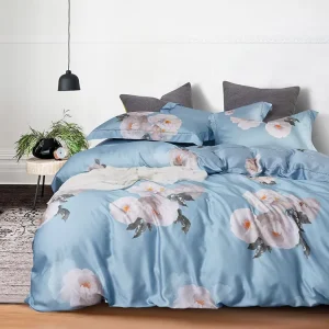T300 Thread Count Light Blue Color Home Textile Cotton Fabric