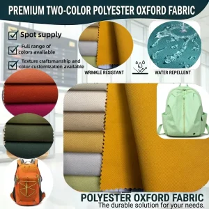 T800 Twill Weft Elastic Abrasion Resistant Polyester Waterproof Oxford Fabric for Handbags Luggage Tents