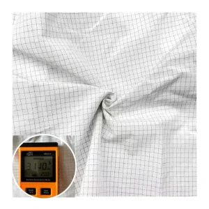 TC Polyester Cotton Carbon Cloth ESD Antistatic Cleanroom Fabric for Industrial Workwear
