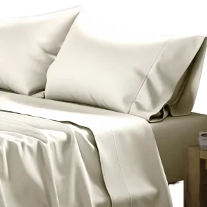TEXAS LINEN CO. Luxury Egyptian Cotton 4-Piece Full Size Sheet Set 600TC 600 Series Deep Pocket Fitted/Flat Sheets Cooling Extra