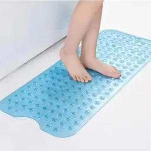 TIGERGOODS Anti Slip PVC Bath Mat Shower Solid Design Waterproof Bath Carpet with Suction Cups Novelty Indoor Bathroom Mats