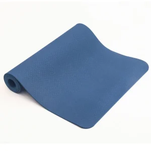 TPE-9 Exercise TPE Yoga Mat 6mm High Density Non-Slip Portable Folding Design Carrying Bag Dark Blue Universal Use