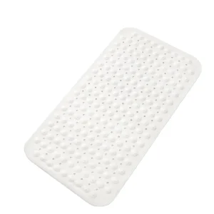 TPE Anti Slip Bath Floor Mat with Suction Cups for Hotels & Homes Foot Massage Bumps and Quick Drain Design