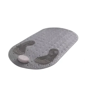 TPE Foot Scrubber Bath Mat Non Slip Shower Floor Mat Pumice Stone Exfoliating Oval Bathtub Rug