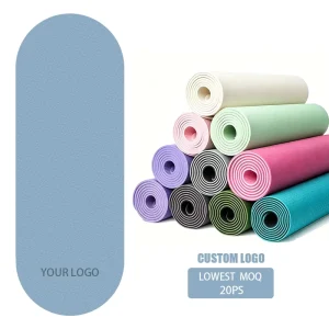 TPE Oval Yoga Mat Non Slip Eco Friendly Thick Exercise Mat for Home Gym Fitness Pilates Free Custom Logo MOQ 20 PCS