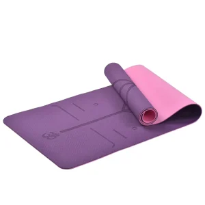 TPE Widened Thickened Double Layer Yoga Mat Anti Slip 183cm Length 0.6 0.8cm Thickness Large Size