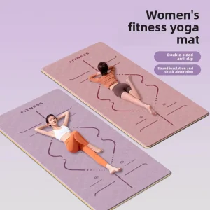 TPE Yoga Mat Set 6mm Thick Non Slip Shock Absorbing Quiet 183cm 490g Fitness Dance Women’s Home Workouts Floor Mat