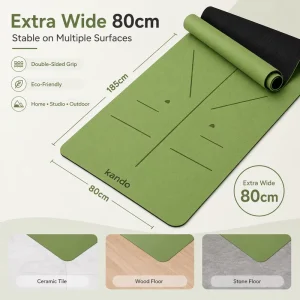 TPE Yoga Mat with Laser Engraved Alignment Lines Non Slip Exercise Mat 8mm 6mm Thickness Custom Logo Carrying Strap