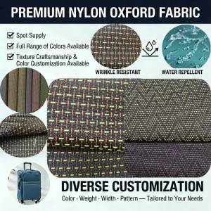 TPU Core Tube Special Yarn Abrasion Resistant Nylon Jacquard Oxford Fabric for Handbags Backpacks Luggage Tents