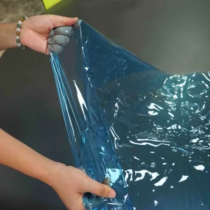 TPU Film Blue Transparent Super High Elastic Soft Hand Feel Waterproof Recyclable Eco Friendly Biodegradable