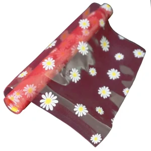 TPU Laminated Film Roll Custom Daisy Logo Organic Clear Fluorescent Sheer Eco Friendly Waterproof Heat Sealable High Elastic Car