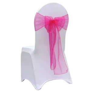 TX Organza Decorative Creative Chair Sash Chair Back Flower Used by Wedding Banquet Exhibition Restaurant