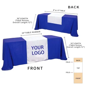 Table Cloth Custom Oxford Fabric Portable Traditional Table Runner Business Logo Personalized Tablecloth Wedding Events