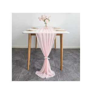 Table Runner European Style Table Decoration Wedding Party Chiffon Voile Table Flag Runners