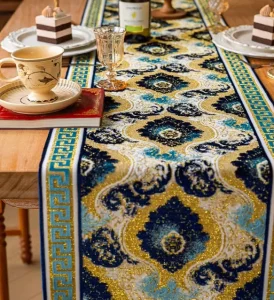 Table Runner with Luxury Pendant Vintage Table Runner