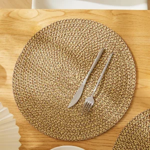 Tabletex Placemat Factory Custom New Paper Non-slip Place Mat 15 Inch Round Placemat Table Mats for Dinning Wedding Party