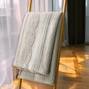 Taf Fleece Polyester Woven Eco Friendly Jacquard Blanket Soft Luxury for Bedroom Bed Sofa & Four Seasons Use