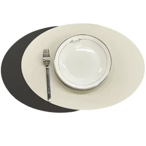 Tangwind Washable Non Slip Waterproof Double sided Faux Leather Placemats for Decoration Tables