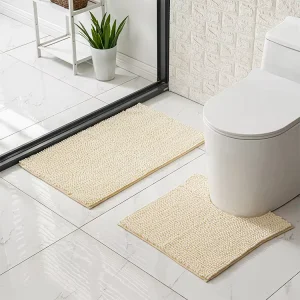 Tapis De Salle De Bain Absorvant Bathroom Mat Rug Set Floor Mat Absorbent Carpet Shower Bath Mats Set Anti Non Slip for Bathroom