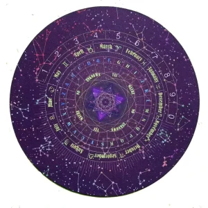 Tarot Tablecloth Nordic Starry Sky Alphabet Numbers Unknown Pendulum Ceremony Rubber Mat Witchcraft Altar Supplies
