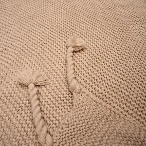 Tassel Fringe Knitted Faux Cashmere Throw Ultra Plush Cozy Lightweight Washable All Year Sofa Blanket