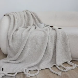 Tassel Wool Blend Throw Blanket Fluffy Soft Warm Decor Sofa Bed Cover
