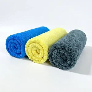 Tavelya 400GSM Edgeless Coral Fleece Microfiber Eco Friendly Car Towel Professional Detailing Wash Drying Cleaning Cloth Bulk