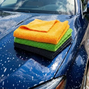 Tavelya 400GSM Long and Short Pile Microfiber Car Towel Dual Sided Detailing Cloth for Professional Waxing and Polishing