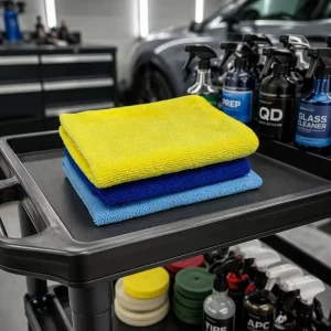 Tavelya 80 20 Microfiber Warp Knitted Towel Heavy Duty Fast Dry Lint Free 300GSM Auto Car Wash Supplier