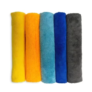 Tavelya Edgeless Coral Fleece Microfiber Towel High Density Ultra Plush Lint Free Professional Auto Detailing Car Wash Towel