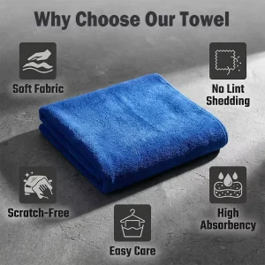 Tavelya Edgeless Sonic Cut 450GSM Nano Suede Microfiber Towel Paint Safe 40×40 60×160 Final Buffing Polishing Detailing Cloth