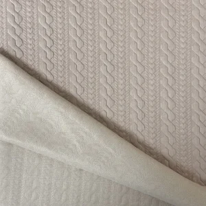 Telas Knitted Jacquard Fabric 100% Polyester Breathable Wrinkle Resistant Yarn Dyed Fabrics