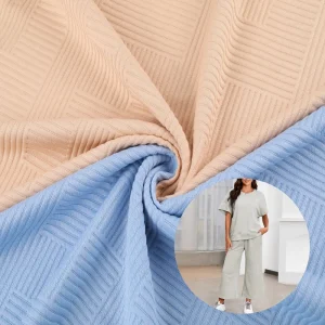 Telas Textiles Knitted Jacquard Fabric 100% Polyester Medium Weight for Men Women Girls Clothing