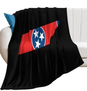 Tennessee State Us Flag Personalized Custom Flag Fashion Flannel Sofa Blanket Household Blanket for All Seasons