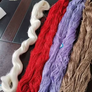 Textile Customer Yarn for Weaving Knitting Dyed Silk Yarn