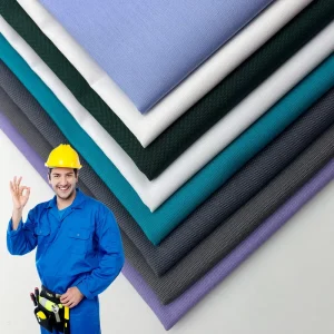 Textiles Fabric Manufacturer Supplier Woven Plain Tc Polycotton 85% Polyester 15% Cotton Workwear Uniforms Canvas Fabric