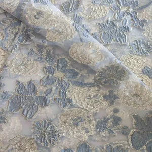 Textured Dimensional Stretch Jacquard Charmeuse Fabric 100% Polyester Dyed for Bedding Home Textiles