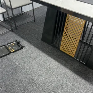 Textured Loop Pile Square Carpet Waterproof Backing Modular Flooring