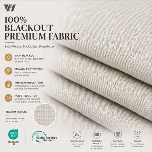 Textured Slub Room Darkening Blackout Curtain Textile Noise Reduction Global Recycled For Home Theater