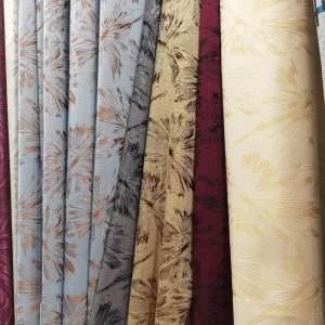 The Manufacturer Customizes High quality Embossed Firework Pattern Cotton and Linen Jacquard Curtain Fabric