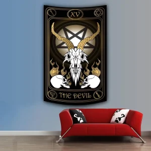 The Sun Full Colorful Deck Major Arcana Old Tarot Card Print Wall Tapestry