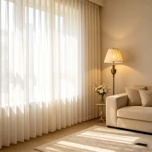 Thermal Waterproof Custom Motorized Smart Curtains Remote Control Breathable Blackout Polyester Linen Modern Style for Home Cafe