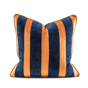 Thick Chenille Throw Pillow 18 X 18 Inches Soft Decorative Pillow Cover Solid Square Cushion Case for Couch Sofa Bedroom Orange