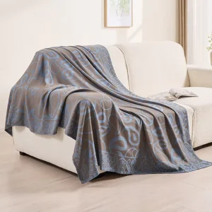 Thick Comfy Winter Jacquard Blanket Premium Warm Throw for Hotel Bedding Airplane Travel and Office Nap Use