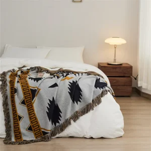 Thick Cotton Throw Blanket Solid Knit Throw Blanket Decorative Throw for Sofa