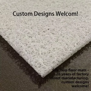 Thick Custom Logo Print Loop Pile PVC Foot Pad Dust Trapping Anti Slip for Car Interior Home Entry Foyer Space